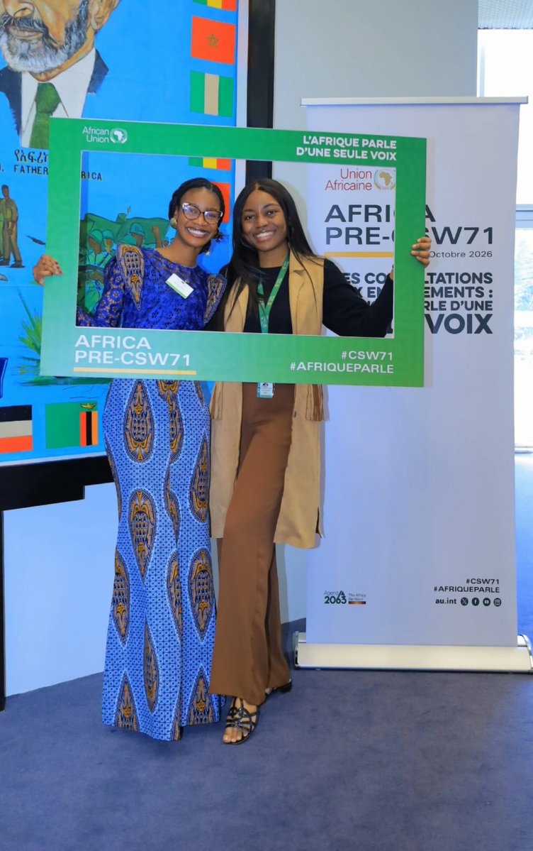 AU_WGYD's tweet photo. 🌍 Today marks the start of the Africa #PreCSW71 Consultations!
We’re uniting youth, CSOs & Member States to build a strong Common African Position (CAP) on gender equality, climate action & women's empowerment.
1 Voice, 1 Africa! ✊🏾
#CSW71 #AfricaSpeaks #GEWE https://t.co/pkQwvbVhVy