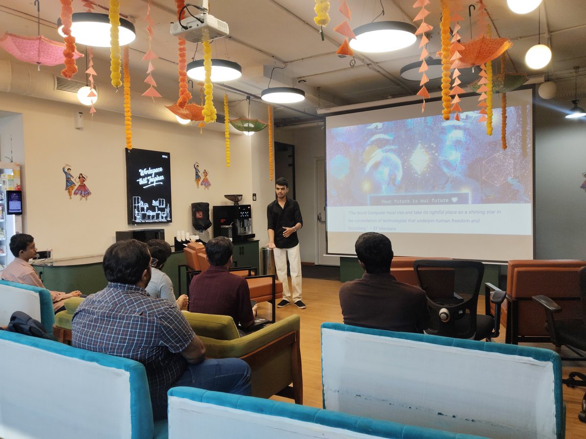 A36Labs's tweet photo. Good conversations, curious minds, and a room full of builders in Pune! 🇮🇳

From @ethereum and open source to exciting project demos showcasing what builders are working on, Road to Devcon 8 was all about sharing ideas, learning, and connecting with the local community.

Thanks to everyone who joined us!

Shoutout to our venue partner @DevX_Work for hosting us and our A36 event team @BochareSru15102 & @VinayakCho64390 for making it happen!

@EFDevcon x A36 Labs