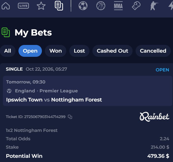 TotalFootball's tweet photo. Name one thing that will 100% happen in Ipswich vs Nottingham? https://t.co/q00QlMepCD