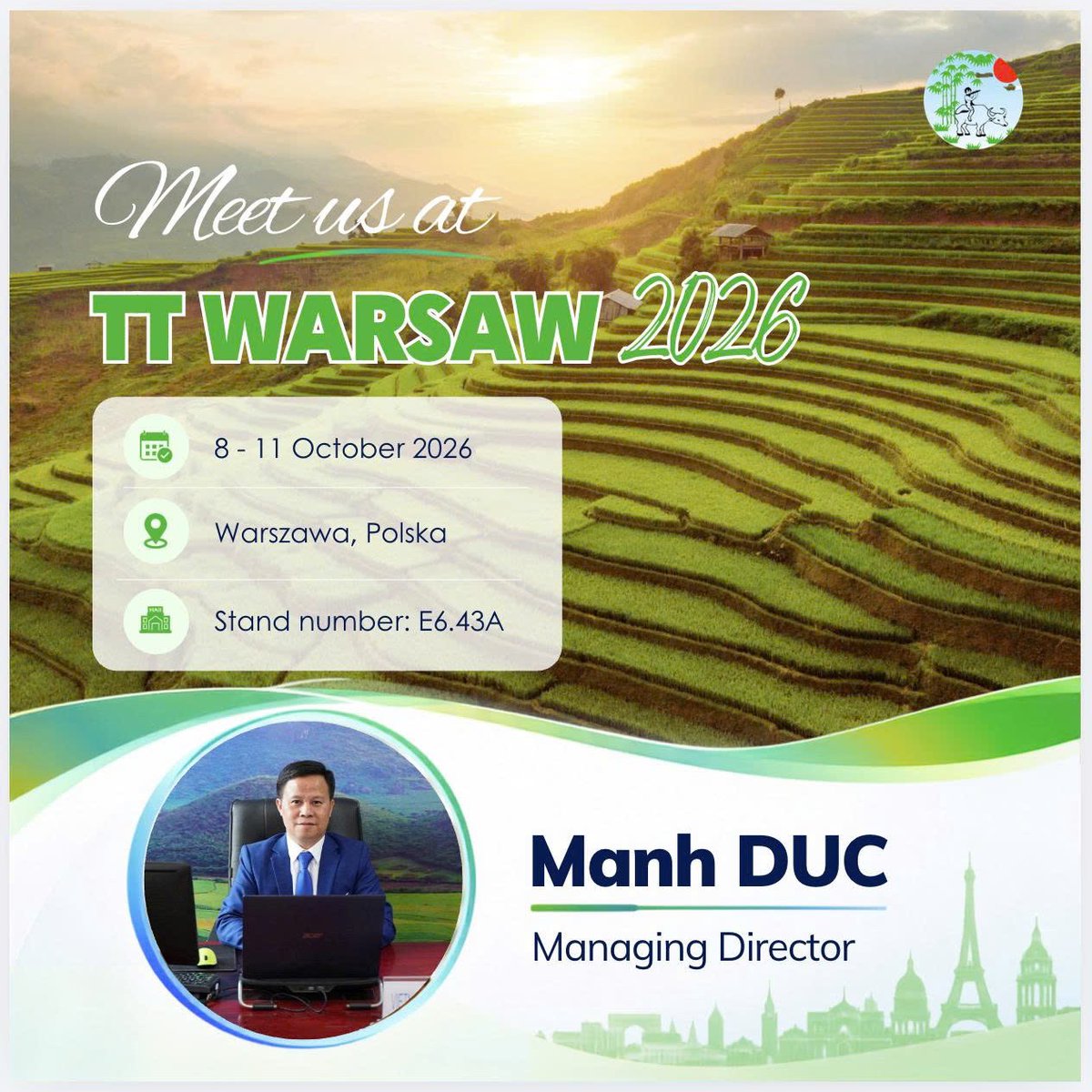 PauJern's tweet photo. Vietnam Original Travel is heading to TT Warsaw 2026, 8–11 October in Warsaw. Meet our team at booth E6. 46A to explore Vietnam and Southeast Asia itineraries, authentic experiences, and B2B partnerships. https://t.co/zDL32LFVbw