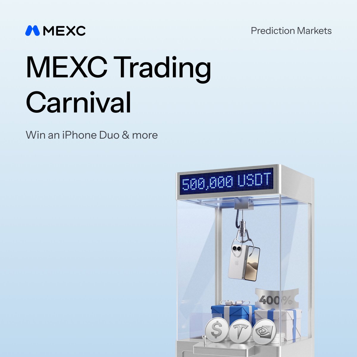 MEXC_Predict's tweet photo. Missed out on an iPhone last time?
Here's your next chance!

9 iPhones up for grabs.
$500K in Prediction Trial Funds.

More rewards across Spot, Earn &amp; Stocks.

Oct 23 – Nov 22 | Join now!👇
