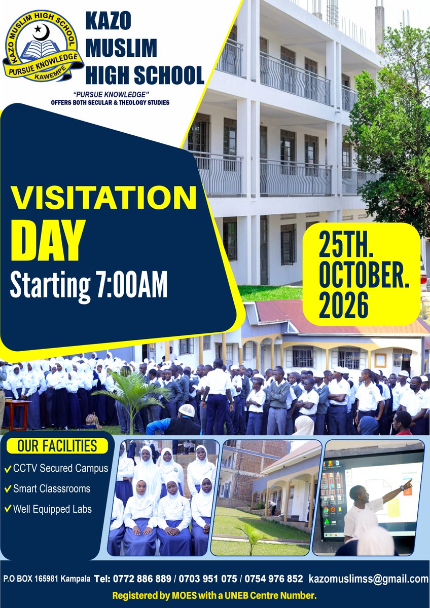 KazoMuslimHigh's tweet photo. Our Visitation day is on this Sunday. 
Dear parent/guardians, please save the date. 

Looking forward to seeing you. 
#KazoMuslimHighSchool #PursueKnowledge https://t.co/2sg48cd91S
