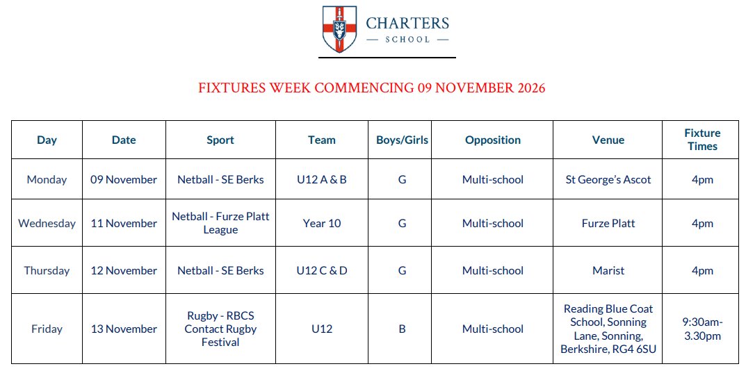 PeCharters's tweet photo. W.B 09.11.26

*No PE club cancellations*

Fixtures: https://t.co/vFHsQjWsRs