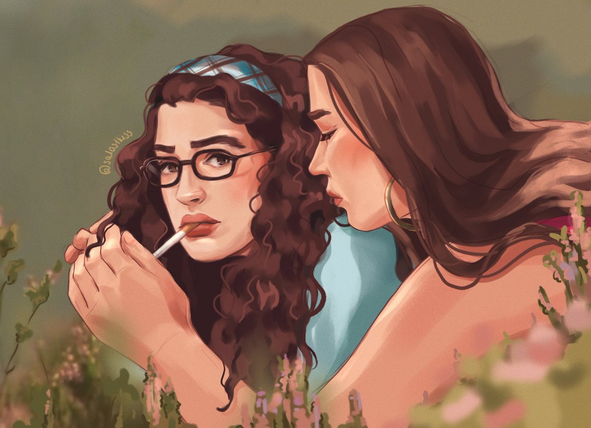 salastkiss's tweet photo. new addition to my bluntaway multiverse series😋 | tamsin fakenham x mia thermopolis

(yes, i did draw this whole thing in one day while still going to university, it's what the sachston pills do to me guys) https://t.co/fULkifWWTR
