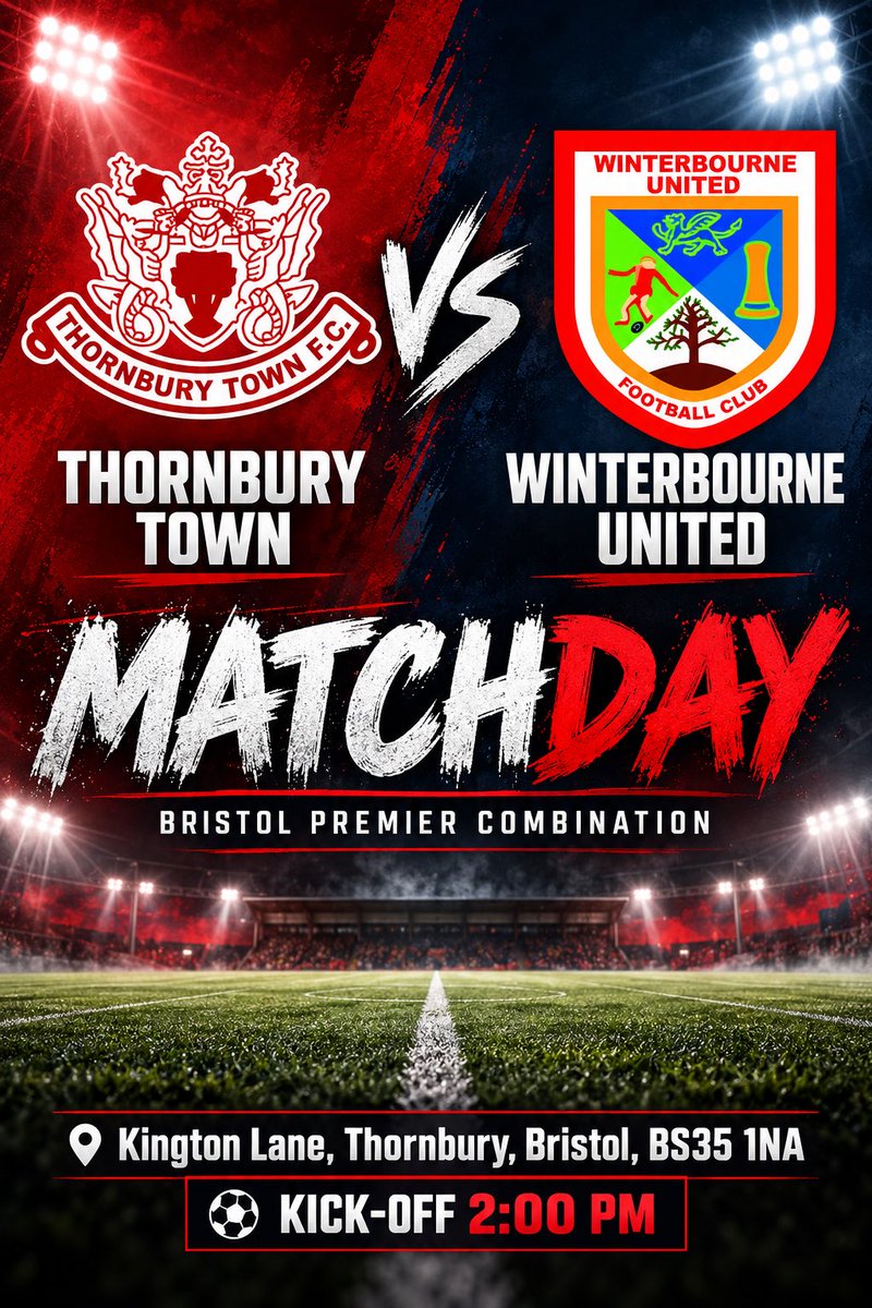 UtdWinterbourne's tweet photo. 🔴⚪️ MATCHDAY | BRISTOL PREMIER COMBINATION

Winterbourne look to continue their fine run of form as they head to Thornbury, aiming to make it six wins in a row after an excellent run of results! 💪🔥

It’s always a tough test away at Thornbury, and the lads know they’ll need to be at their best to come away with all three points. The confidence is high, and the aim is to keep the momentum going!

📍 Kington Lane, Thornbury
⏰ 2PM Kick-Off

🔴⚪️ #UpTheBourne