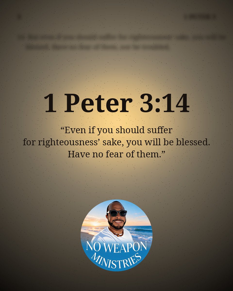 ColonelFree's tweet photo. You can do the right thing and still catch heat for it — don't let that shake you.

Peter was writing to believers who were being mocked and pressured just for following Jesus with a clear conscience.

That same promise holds for us today — when you stand for what's right, God calls you blessed, not forgotten.

"But even if you should suffer for righteousness’ sake, you will be blessed. Have no fear of them, nor be troubled," — 1 Peter 3:14 (ESV)

Has someone ever given you a hard time for standing on your faith? Drop a 🙏 if you're standing firm anyway 👇

#BibleVerseOfTheDay #VerseOfTheDay #Faith #Jesus #Christian