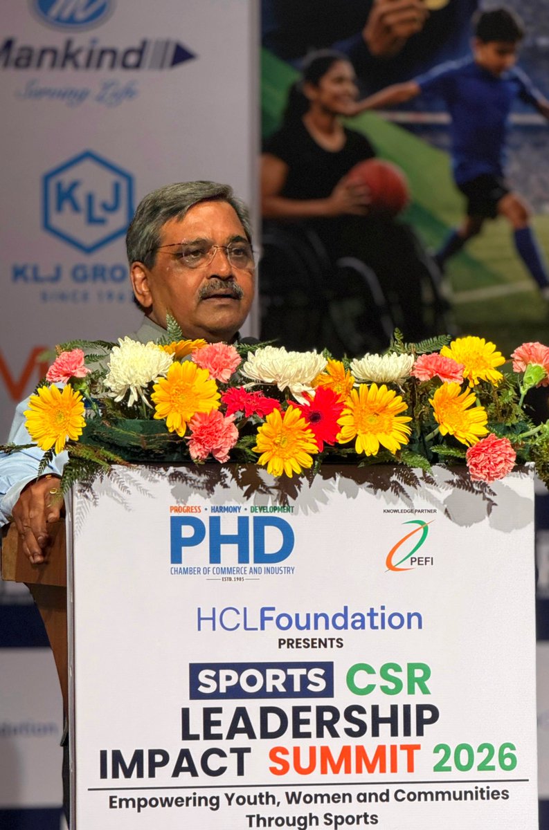 upadhyaysbjp's tweet photo. Sports के माध्यम से सशक्त युवा, सशक्त नारी और सशक्त समाज का निर्माण!

आज नई दिल्ली स्थित PHD House में PHD Chamber of Commerce and Industry द्वारा आयोजित Sports CSR Leadership Impact Summit 2026 में मुख्य अतिथि के रूप में सम्मिलित हुआ।

समिट में खेलों के माध्यम से युवाओं, महिलाओं और समुदायों को सशक्त बनाने पर विशेष रूप से चर्चा हुई।  

आदरणीय प्रधानमंत्री श्री @narendramodi जी के नेतृत्व में Khelo India से जुड़कर देश के युवा विश्वस्तरीय मंच पर भारत की नई पहचान बना रहे हैं। इसमें हमारी नारीशक्ति की भूमिका भी बेहद महत्वपूर्ण रही है।

इस अवसर पर भारतीय कुश्ती के दिग्गज खिलाड़ी एवं पद्म श्री योगेश्वर दत्त जी, भारतीय पैरा एथलीट एवं Commonwealth Games Gold Medalist शर्मिला धनखड़ जी सहित अन्य गणमान्यजन उपस्थित रहे।

@DuttYogi

#SportsCSRLeadershipImpactSummit2026 #SportsIndia