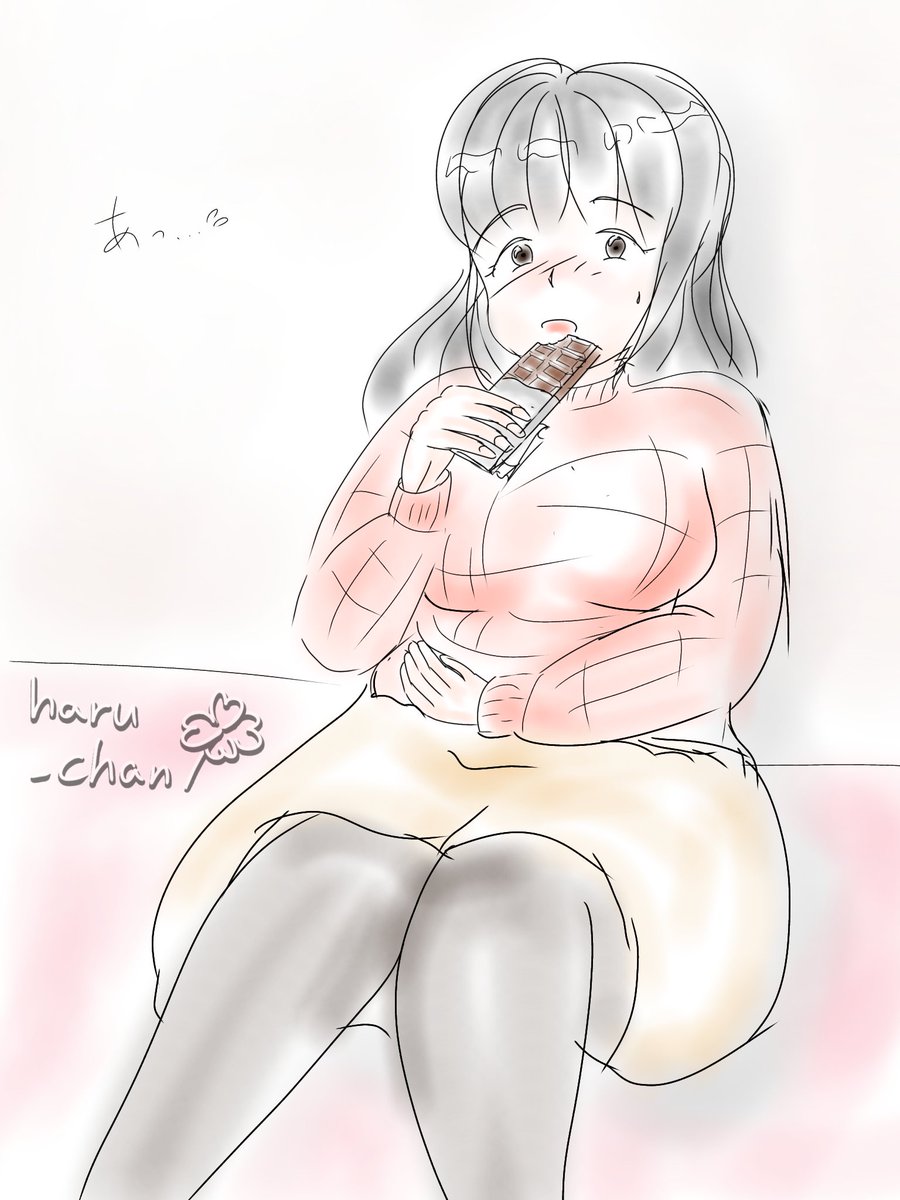 haru_chan1122's tweet photo. #秋のパイ祭りお題企画2026 
#秋のパイ祭りコスチューム添え
今日は『チョコレート』
こっそりと板チョコを食べていたのがバレてしまった『はる』ちゃんです💦 https://t.co/YYFyhfSthb