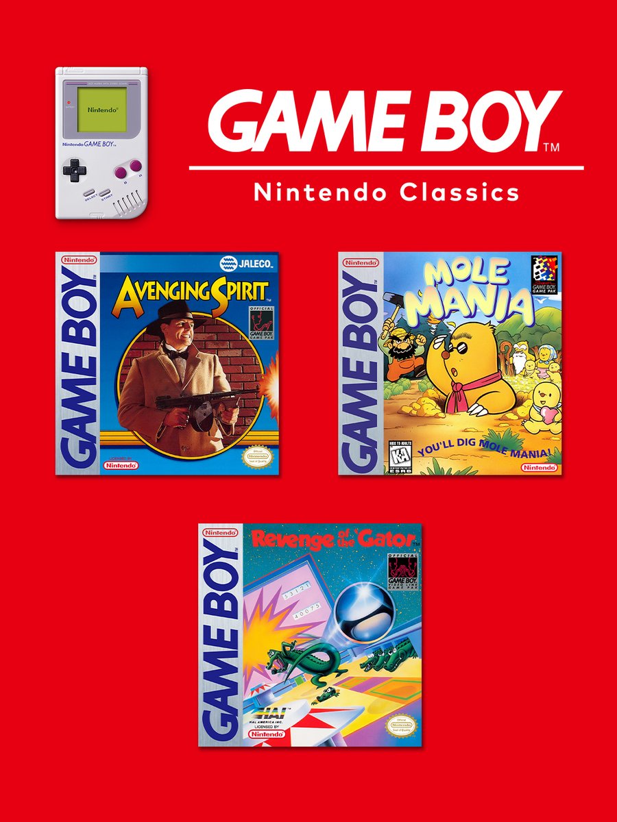 NintendoES's tweet photo. ¡Cava con ahínco! ¡Lanza bolas sin parar! ¡Pega sustos de aúpa! 

Estos tres títulos clásicos de #GameBoy llegan el 27 de octubre a Nintendo Classics. https://t.co/KkO3veSEPx