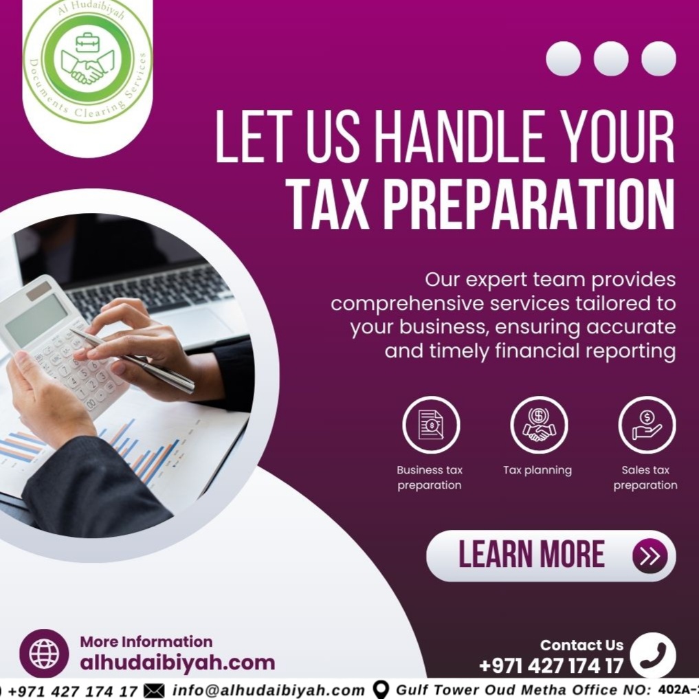 fegeren's tweet photo. Focus on growing your business while Al Hudaibiyah handles your taxes. Our experts deliver accurate, timely corporate tax and VAT solutions tailored to your needs. Contact us at +971 427 174 17. https://t.co/8SqonzgXfX