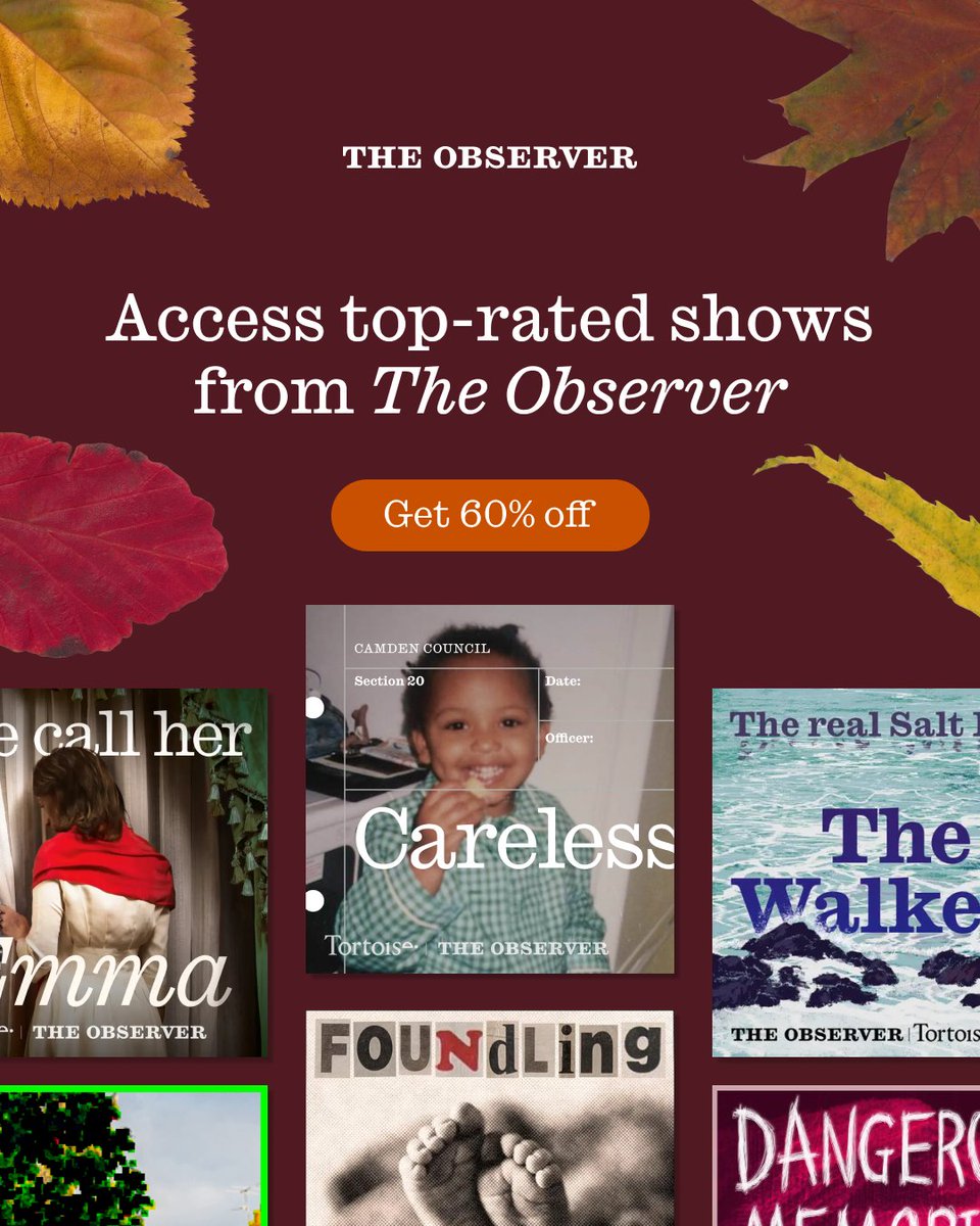 ObserverUK's tweet photo. Subscribe to the Observer with our limited time offer. 60% off an annual subscription, with access to top-rated shows from The Observer and original, trusted journalism

https://t.co/3FhKK2M9s2 https://t.co/Y0alYfjPuW