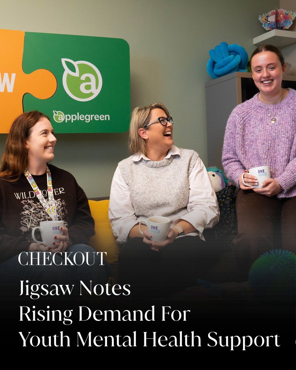 CheckoutIreland's tweet photo. 🧩 Youth mental health group Jigsaw has highlighted the growing need for youth mental health support ahead of official charity partner Applegreen’s October barcode fundraising campaign in support of the organisation.

🔗 https://t.co/4Lzx7blwlG https://t.co/IGh18bVVbs