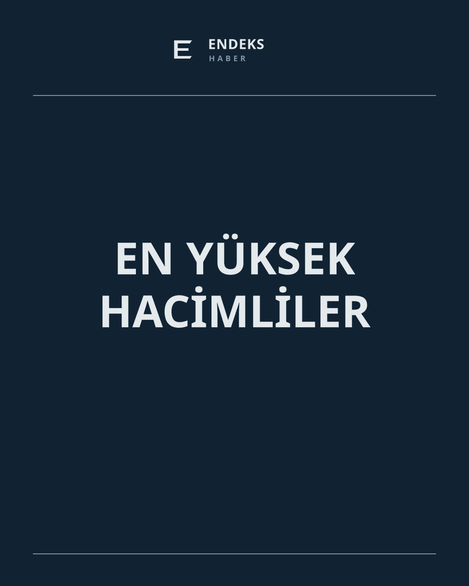 endeks_haber's tweet photo. 📊 Anlık en yüksek işlem hacmine sahip hisseler

#ASELS 4,0 milyar TL | −%3,84
#AKBNK 2,7 milyar TL | −%1,70
#THYAO 2,6 milyar TL | −%1,74
#EREGL 2,1 milyar TL | −%9,46
#YKBNK 1,8 milyar TL | −%1,36
#ISCTR 1,7 milyar TL | −%2,42
#KCHOL 1,6 milyar TL | −%0,92
#TUPRS 1,5 milyar TL | +%0,35
#ASTOR 1,2 milyar TL | −%2,67
#GARAN 1,2 milyar TL | −%2,26

Veriler değişebilir. #Borsa #BIST #BIST100