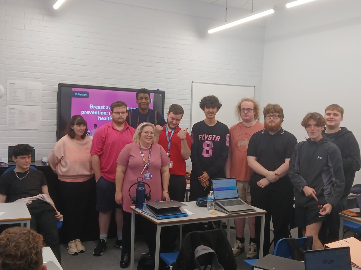Forward2Employ's tweet photo. Forward2Employment is supporting Wear it Pink Day! 

Our Supported Interns and staff wore pink donated to support the cause. We also held a breast cancer awareness session to help interns learn more about this important to topic.

#WearItPink @BreastCancerNow https://t.co/K56sP3QN8H