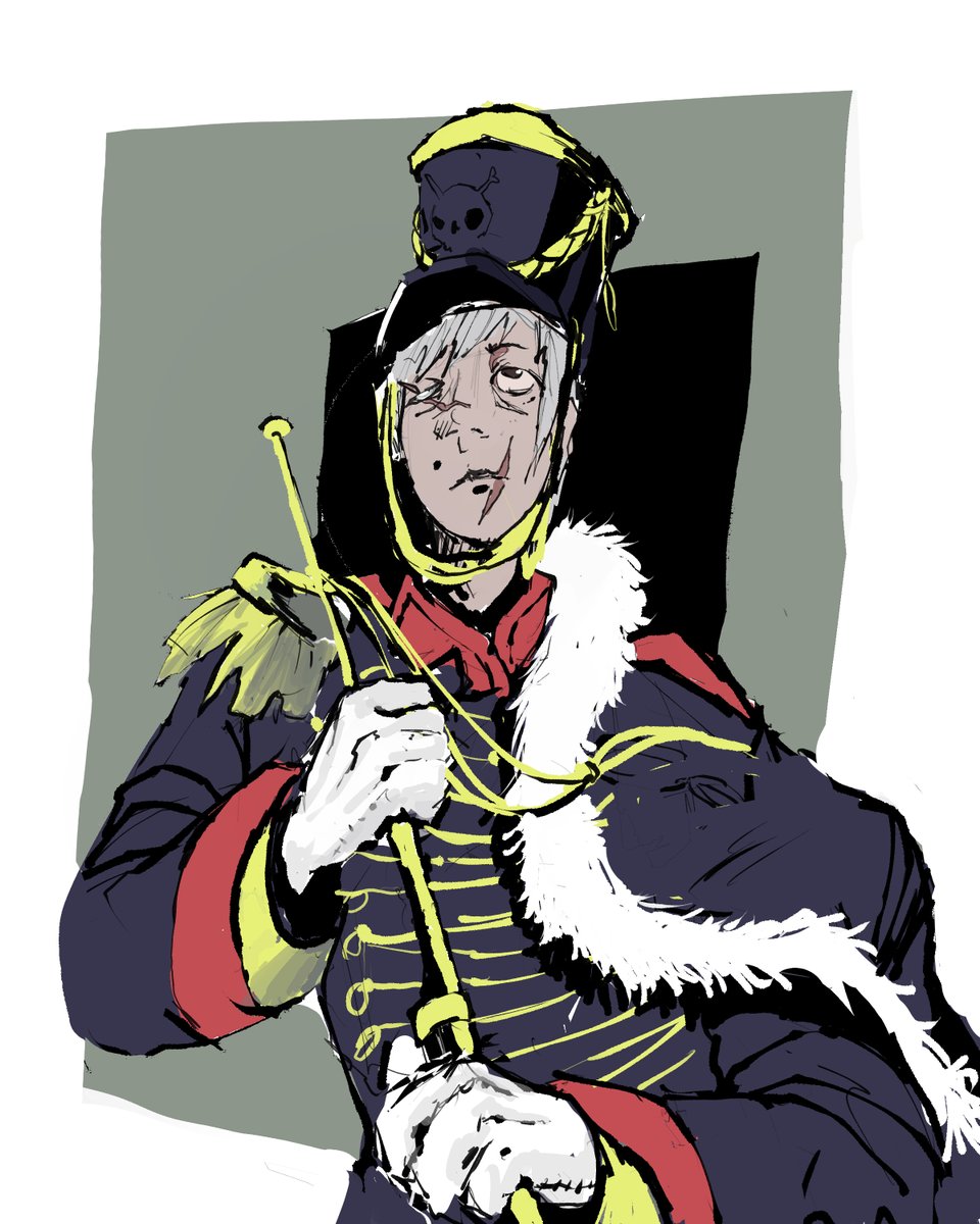 fistfuloffrogs's tweet photo. Prussian doodle #gutsandblackpowder #digitalart #sketches #art #painting https://t.co/RHF0rGwpju