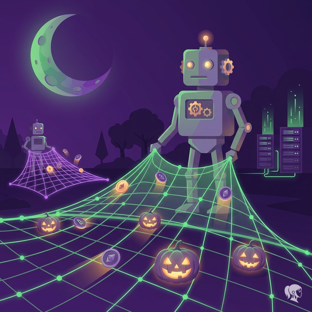 QuadTerminal's tweet photo. The Halloween Effect is real. Everyone talks about it as a directional trade. That's the wrong application.

The pattern is volatility expansion entering November — wider intraday ranges, not a guaranteed direction. The grid bot edge is widening your spacing in the last week of October to match the larger swings, not predicting which way the market goes.

Tight grids get destroyed when daily range doubles. Adjust the parameters. That's the whole trade.