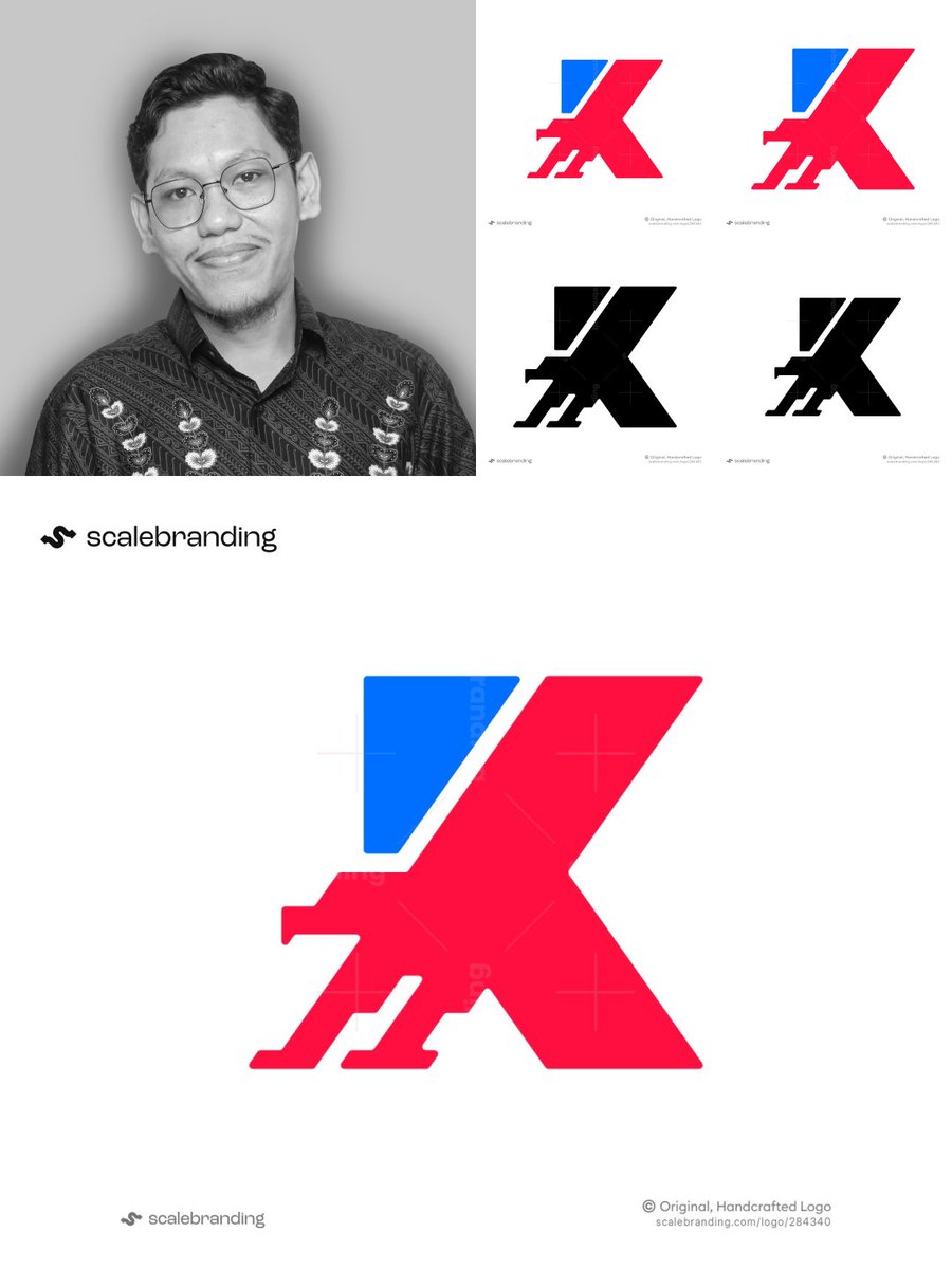 Scalebranding's tweet photo. K Eagle Logo by Fajrusysyam Hakim
Display a trendy logo collaboration between an eagle and the letter K.
#mascot #animal #sport #bird #initial #financial #apparel #freedom #wings #cloth https://t.co/lvLPytV0O6