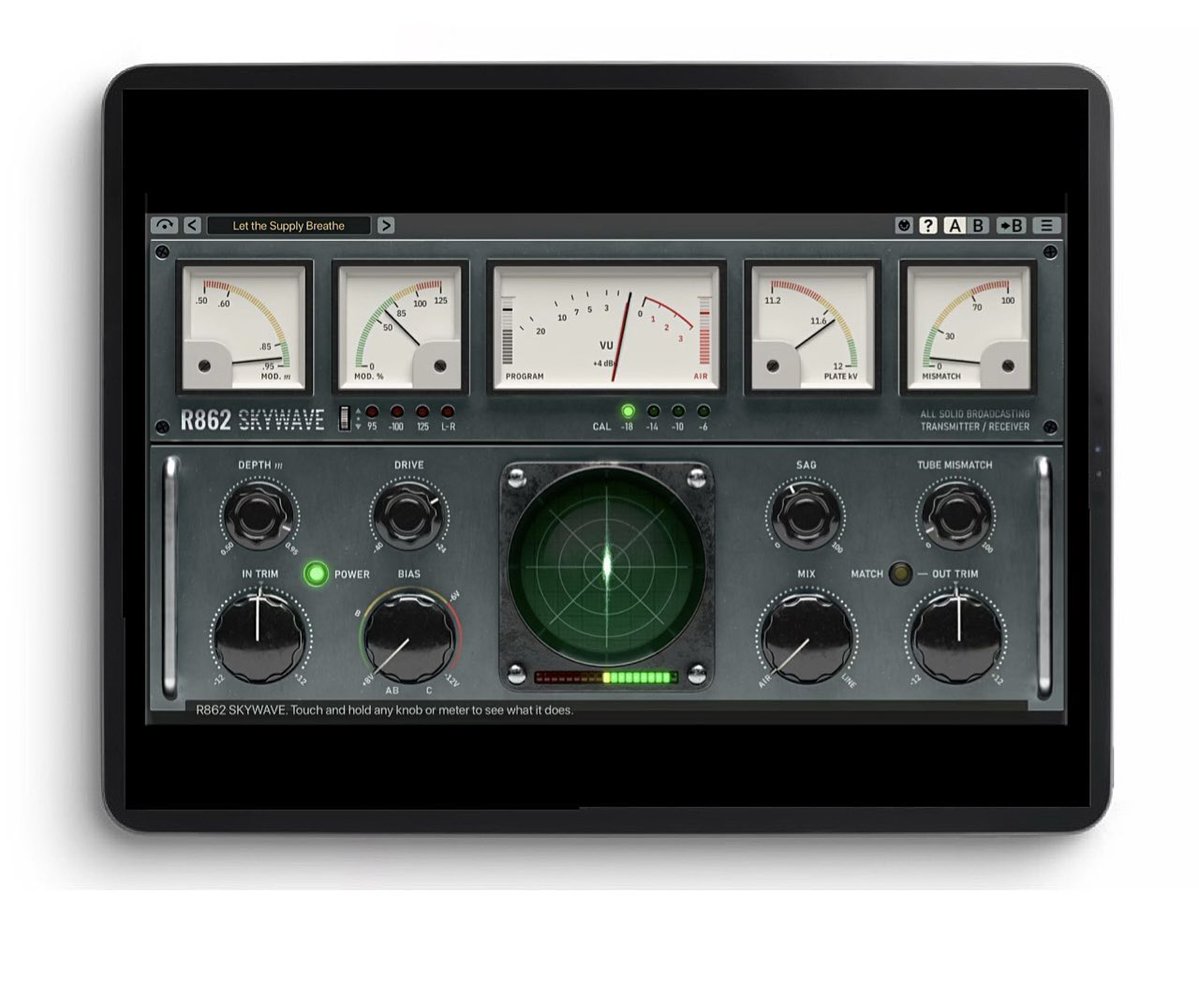 ninobeatz's tweet photo. 🚨Plugin Alert🚨 @PulsarModular has released ‘R862 Skywave - Broadcast Transmitter Console’ on iOS!!

The sound a 1930s high-power station put on the air, now on iPad and iPhone: water-cooled 862 tubes, a supply that sags, five meters and a round scope. AUv3 ready. Available NOW in the App Store!!

https://t.co/CxodZJuwbb