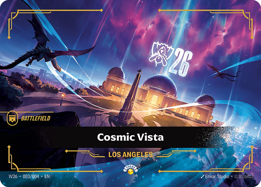 RiftboundReport's tweet photo. Looking at getting the Riftbound 2026 Worlds Bundle?

We finally have HD images of the exclusive battlefields (Black Market, Cosmic Vista, Hunters' Circle)

#Riftbound https://t.co/jszDnEWDZO