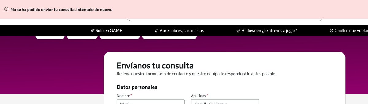 mvvrxo's tweet photo. @VideojuegosGAME @GAME_SAC Ha habido un problema con mi pedido y no me deja contactar con vosotros a través del formulario ni por teléfono. https://t.co/h8ZLlkysje