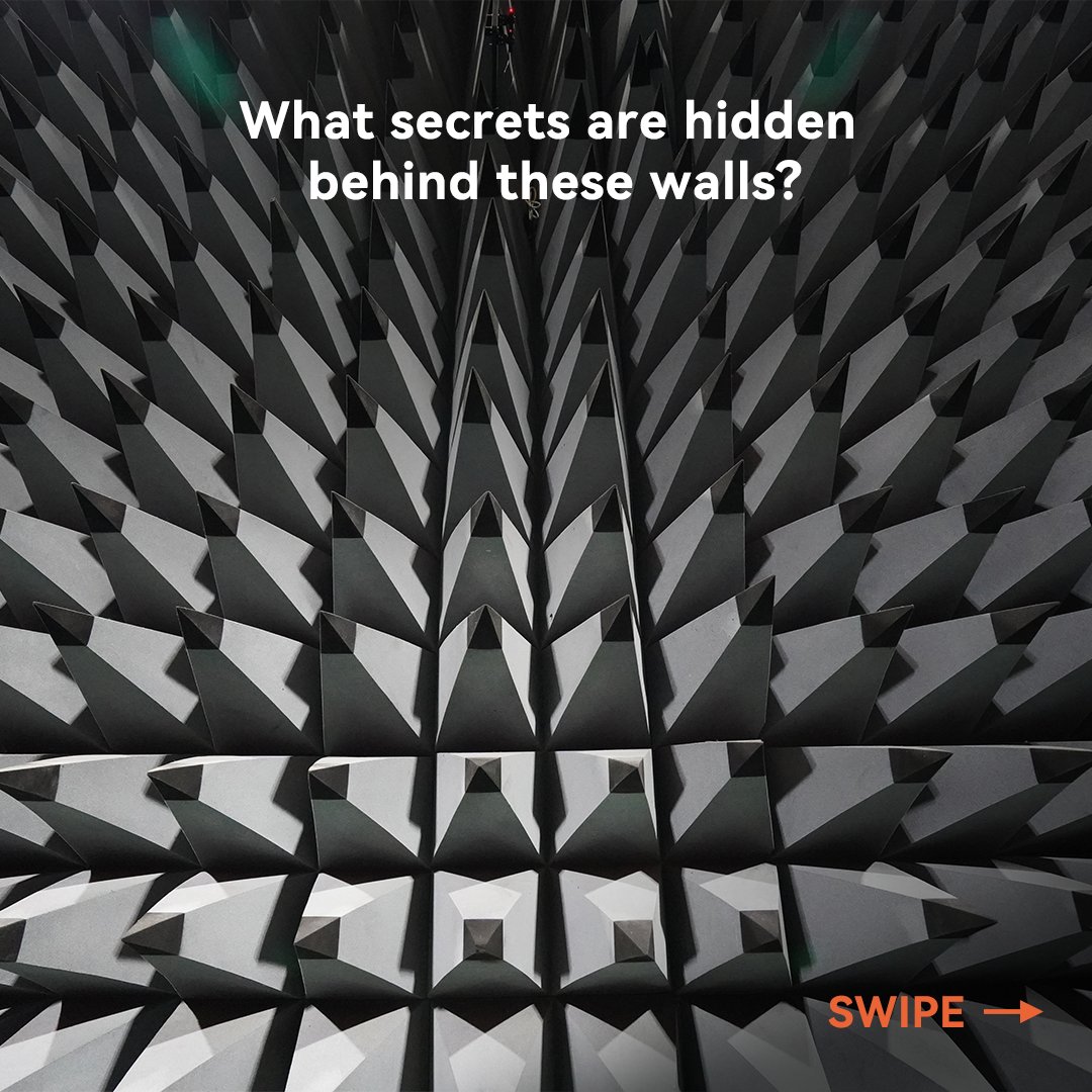 Huawei's tweet photo. This isn't an escape room—it's the SG128 Lab (Spherical Near-Field Antenna Test Lab). With 128 probes arranged in a perfect arc and surrounded by electromagnetic-absorbing materials, this facility pushes the boundaries of antenna technology with high-precision testing.