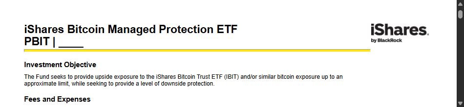 Defi_Warhol's tweet photo. IDK if this is going to be worth it.

I was looking through the recent @BlackRock filing for PBIT, a proposed Bitcoin ETF.

The trade-off: your gains would be capped in exchange for seeking to limit your losses when Bitcoin falls.

Imagine you invest $1,000:

• BTC falls 30%: $700 in BTC vs. $900 if the fund loses 10%.
• BTC rises 50%: $1,500 in BTC vs. $1,200 if the fund gains 20%.

This is essentially what they are trying to do, and although it's still in the works.

I’m wondering: is this something people would want?