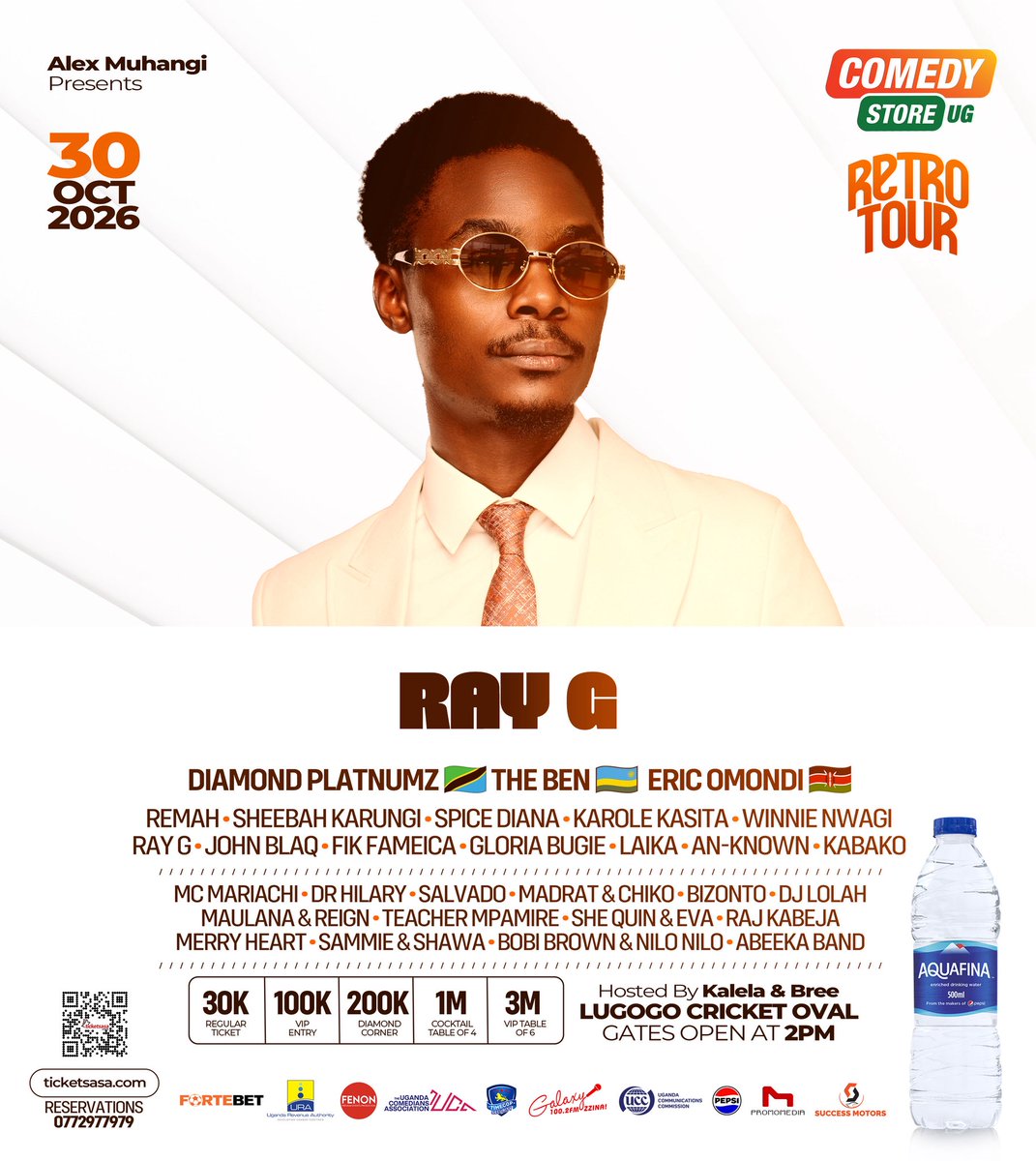 GalaxyTVUg's tweet photo. Catch the King of the West @Ray_G_official live in action as #ComedyStoreUGAt10 marks a decade of epic comedy and music on October 30th, 2026!

📍Cricket Oval Lugogo

Get your tickets now via https://t.co/tr9tf8dnoX! https://t.co/yiQQ6w6q8Q
