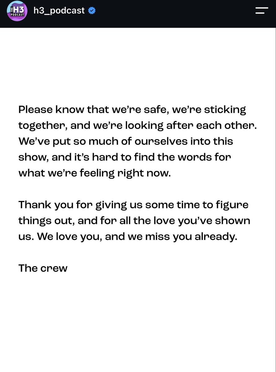 Awk20000's tweet photo. The H3 crew release a statement regarding Ethan Klein and his ongoing affair https://t.co/8ZcEZWgf2Y
