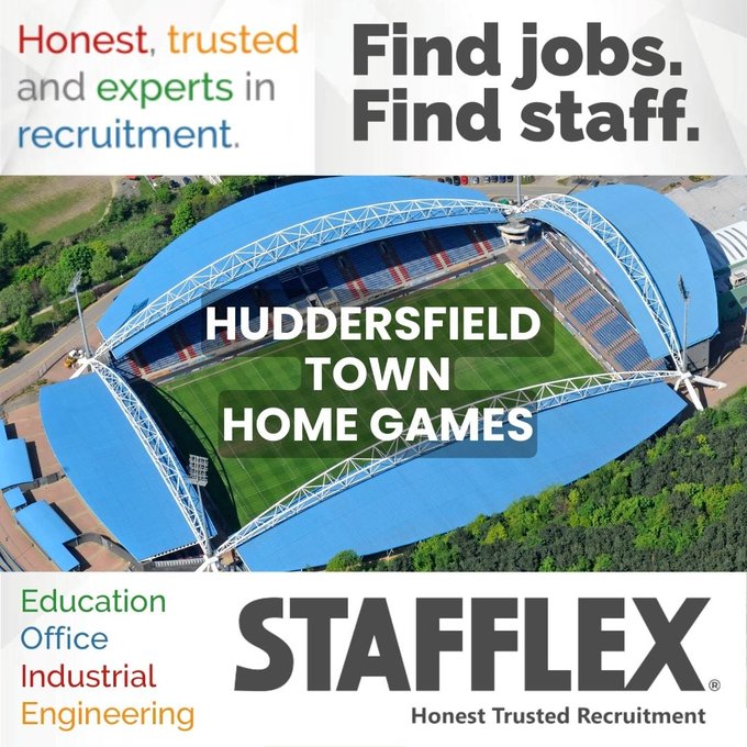 VHuddersfield's tweet photo. Coming to #Huddersfield to watch @htafc vs  @htafc vs @LaticsOfficial #htafc #wafc
Then checkout our quick aerial video &amp; drone photo of the @AccuStadium brought to you by @Stafflexjobs Recruitment Agency
#EFL #SkyBetLeagueOne
https://t.co/MwoO4Wwwu3 https://t.co/9ymYOFEyIF
