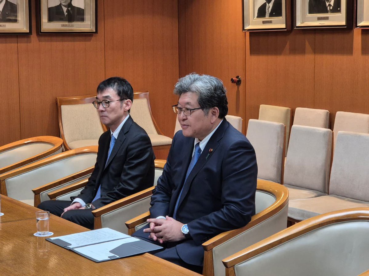 ASEAN's tweet photo. Secretary-General of ASEAN, Dr. Kao Kim Hourn, on 23 October 2026, met with Executive Acting Secretary-General of Japan’s Liberal Democratic Party (LDP) and Chairman of the ERIA Parliamentary League, H.E. Hagiuda Koichi, in Tokyo, Japan. 

Both sides took the opportunity to exchange views on the ASEAN-Japan friendship and cooperation. Dr. Kao appreciated the support of the LDP for strengthening Japan’s relations with ASEAN, contributing to ASEAN Community-building and upholding ASEAN Centrality and unity.