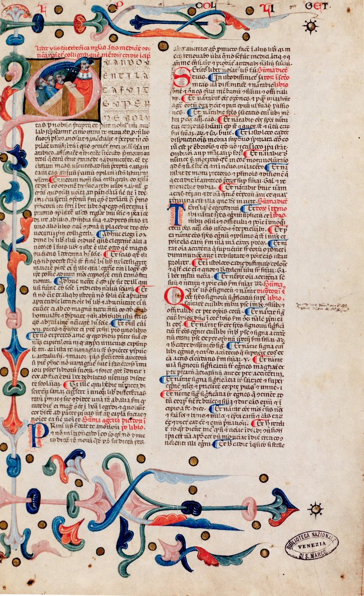 csmbr_pisa's tweet photo. Book That Made History 21:
Fig. 1: ๐๐ฏ๐๐ซ๐ซ๐จ๐๐ฌ'๐ฌ "๐๐จ๐ฅ๐ฅ๐ข๐ ๐๐ญ", ๐๐ญ๐๐ฅ๐ฒ, ๐๐๐ญ๐ก ๐๐๐ง๐ญ๐ฎ๐ซ๐ฒ
MS Lat. Z. 318 (=1960), f. 1r, Biblioteca Nazionale Marciana, Venice.
#CSMBR #MedicalHistory #Medieval #Colliget #Averroes #ArabicScience #Pharmacology https://t.co/TEyQZ2u1kf