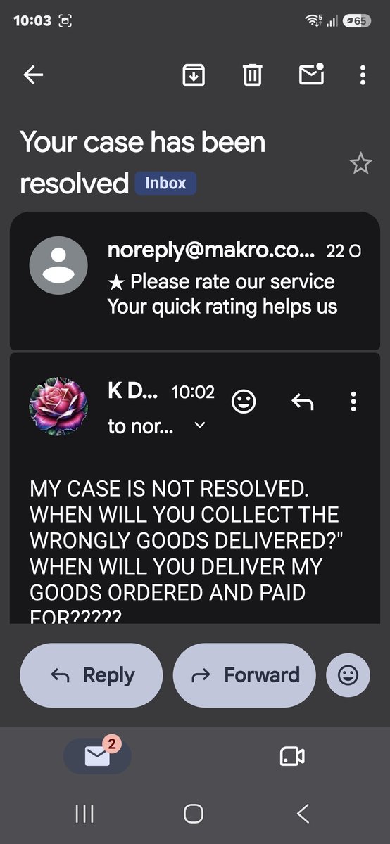 Karindw2's tweet photo. @Makro_SA Bad service continues..... case resolved without any arrangements to pick up wrong delivery and deliver the correct goods. https://t.co/EJqw0zmEKF