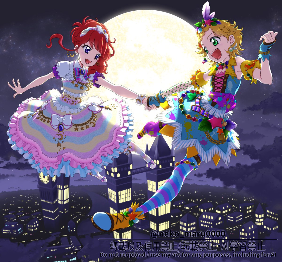 neko_maru0000's tweet photo. アイカツの歌を聴き直してたらアイカツ絵が描きたくなったんですが、描く時間など無い！😑って事で昔の絵を引っ張って来て描いた気になる！！😭
背景頑張ったやつ４つ！！当時描いたやつだから…何年前だ😂😂😂
#aikatsu #アイカツ https://t.co/zGz6RP4PJY