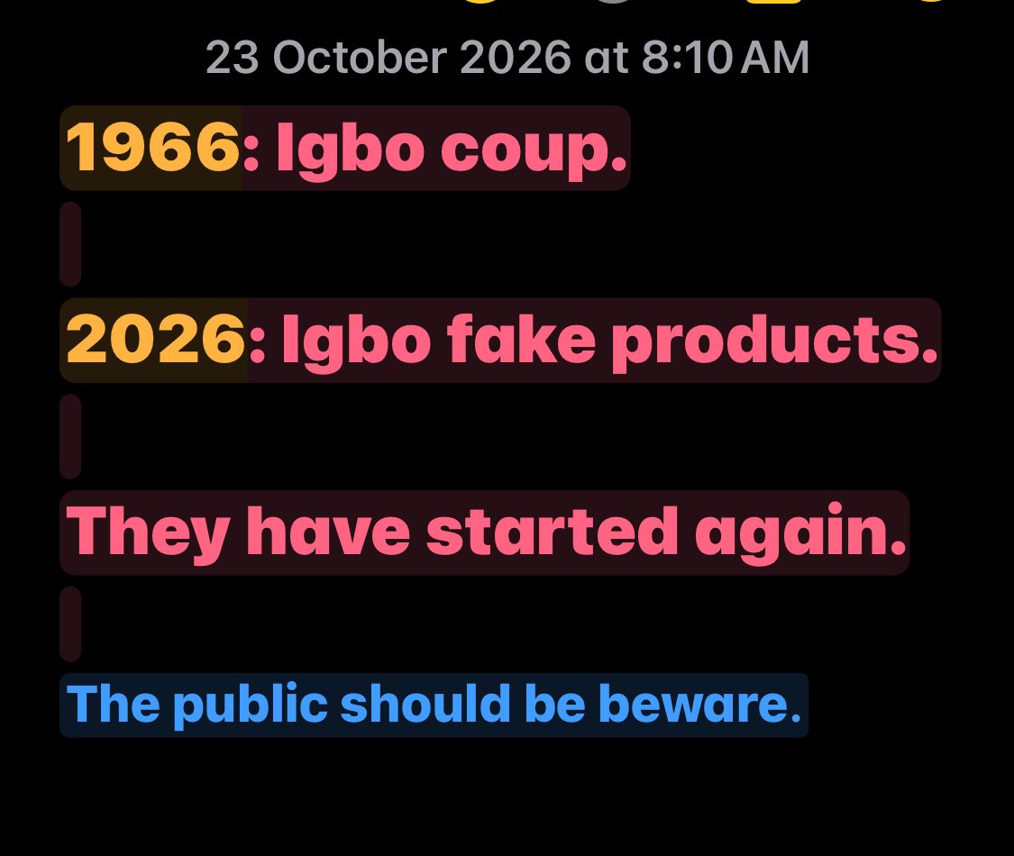 AloyEjimakor's tweet photo. If they blame IGBOS for fake products, who gets blamed for these?👇🏽

. Large-scale banditry, mass kidnappings for ransom, and rural terrorism concentrated in the Northwest and parts of the North-Central.

. Oil bunkering, pipeline vandalism, and resource-related militancy centered in the Niger Delta.

. Persistent ethno-religious conflicts and reprisal killings that have devastated Middle Belt farming communities.

. Extremism and insurgency (Boko Haram and its offshoots) that originated and remain most entrenched in the Northeast.

To be sure, all these problems, including fake products, are driven by governance failures, economic desperation, weak institutions, and individual human dispositions, not by some tribal conspiracy to go rogue. 

But if anybody insists on scapegoating Ndigbo alone for the proliferation of fake products, let the scapegoating go round to the other ills that convulse Nigeria the more, and which are generally not associated with Igbos.

In the end, it shall be clear that we all live in glass houses.

By ALOY EJIMAKOR.