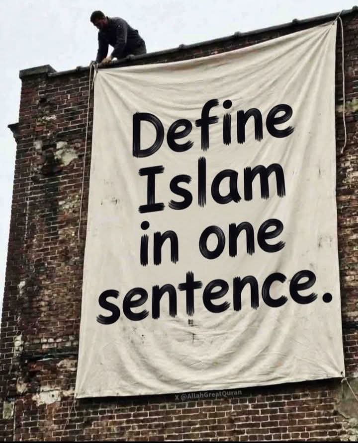 Phatymarh44's tweet photo. Define islam in one word... https://t.co/Hk9YkiTnCZ