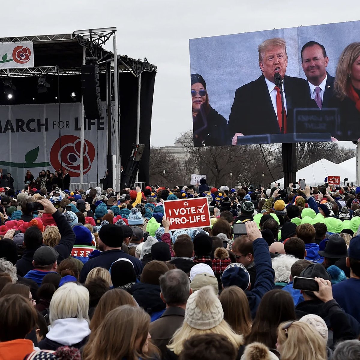 ylldvs's tweet photo. @tribuchretienne Trump est le 1er président américain à avoir participer à la Marche pour la vie. On parle quand même du président de la 1er puissance mondiale. Sa présence a donner une autre dimension a ce mouvement et ouvre la voie à ce que de futurs présidents puissent eux aussi y participer. https://t.co/SEeAaQbMA2