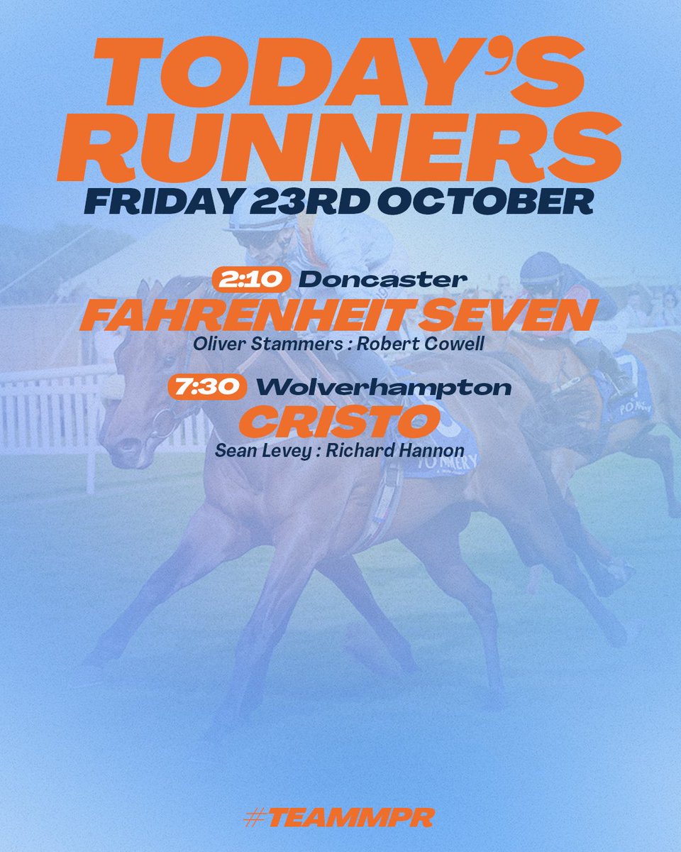 MprUpdates's tweet photo. We have action from @DoncasterRaces and @WolvesRaces today with two runners looking to add to our 106 winners so far this year. Good luck! #TeamMPR https://t.co/5Fjz4oD54y