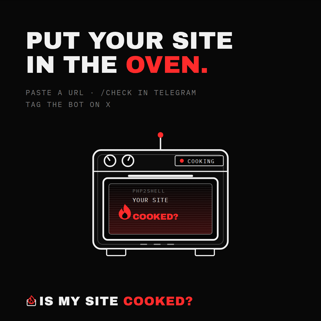 ismysitecooked's tweet photo. THE OVEN IS HEATING UP 🔥

370 exposed sites and counting

the $COOKED Oven now tracks the number of sites flagged by our scanner

the web keeps changing, so keep checking

https://t.co/E4YEdWsJSm https://t.co/PArwYbIRMi