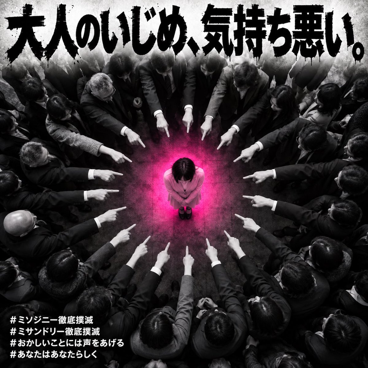 zan_seito's tweet photo. 「大人」がやれば、いじめも「批判」になるの？そんな訳ない。異常だよ。
#大人のいじめ 
#ミソジニー徹底撲滅
#ミサンドリー徹底撲滅
#おかしいことには声をあげる
#あなたはあなたらしく https://t.co/AUO2QN9sWv