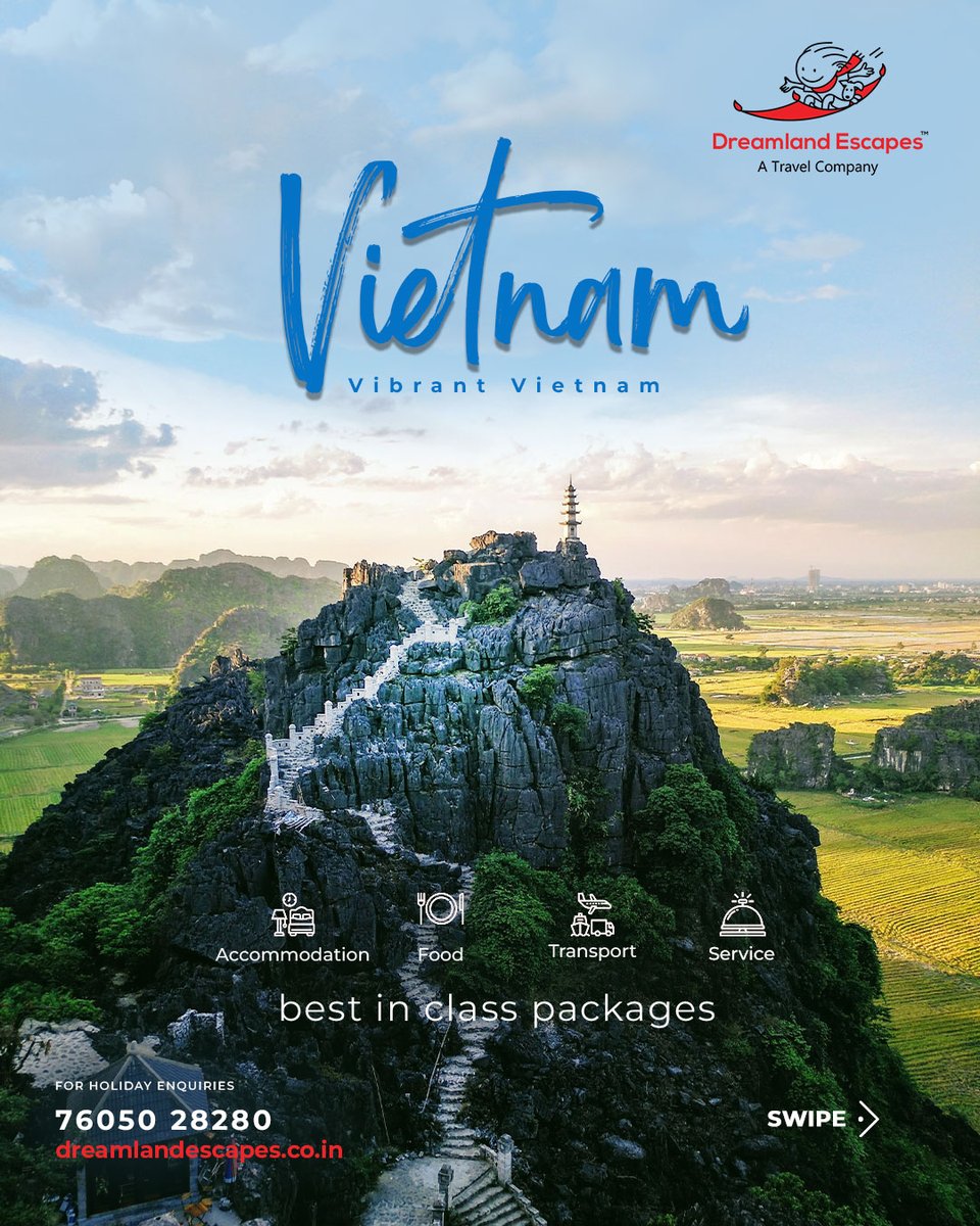 Larmtin's tweet photo. Vietnam: Where Every Journey Tells a Story. From Halong Bay to Hanoi and Ho Chi Minh City, discover breathtaking landscapes, rich heritage, authentic flavours, and unforgettable adventures with Dreamland Escapes. https://t.co/AbfhmkHS2W