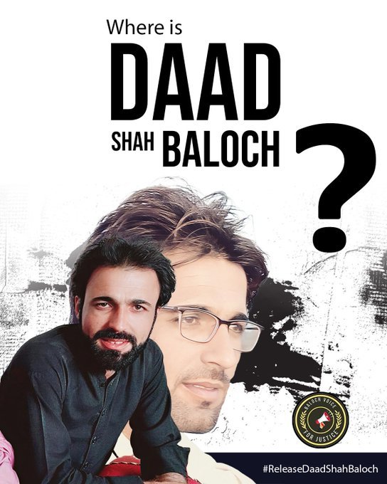 jameela545's tweet photo. Human rights organizations raise their voices for the safe recovery of Daad Shah Baloch.
#ReleaseDadShahBaloch https://t.co/ikw0Pj0eTD