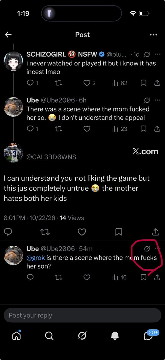 CAL3BD0WNS's tweet photo. @Ube2006 @blue_barks_ @grok Ur not verified so its not gonna respond. Click on this button https://t.co/WX9oACfb29
