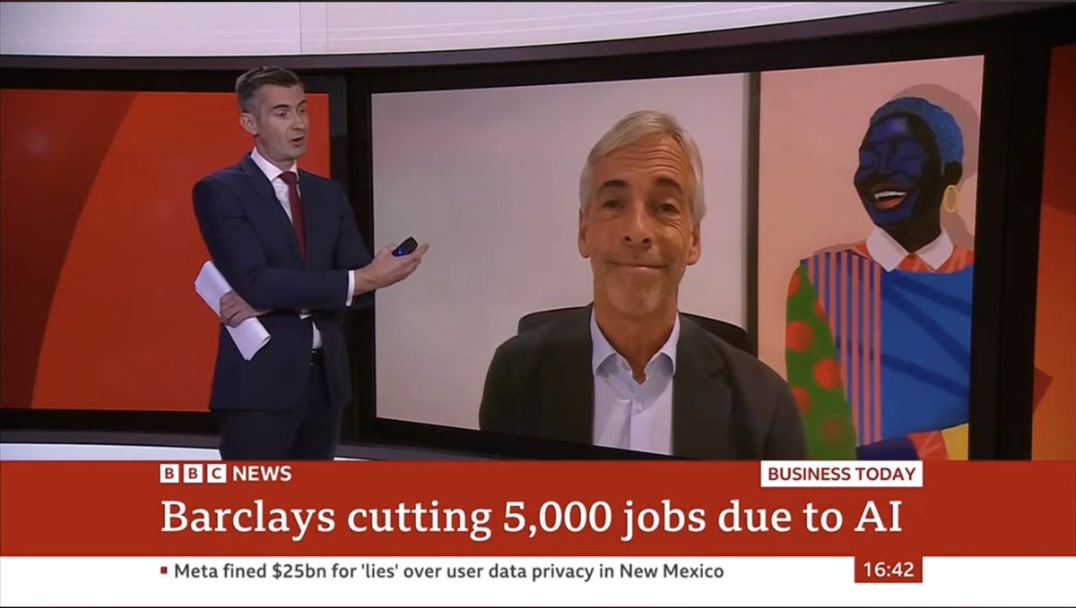 TechLondonAdv's tweet photo. Yesterday @RussShaw1 joined @BenThompsonTV on @BBCBusiness to discuss company redundancies from the impact of AI 📺

Russ also highlighted that as companies adopt AI to drive productivity and streamline operations, workers must develop the necessary AI skills to keep up ✴️ https://t.co/toqSFktVcu