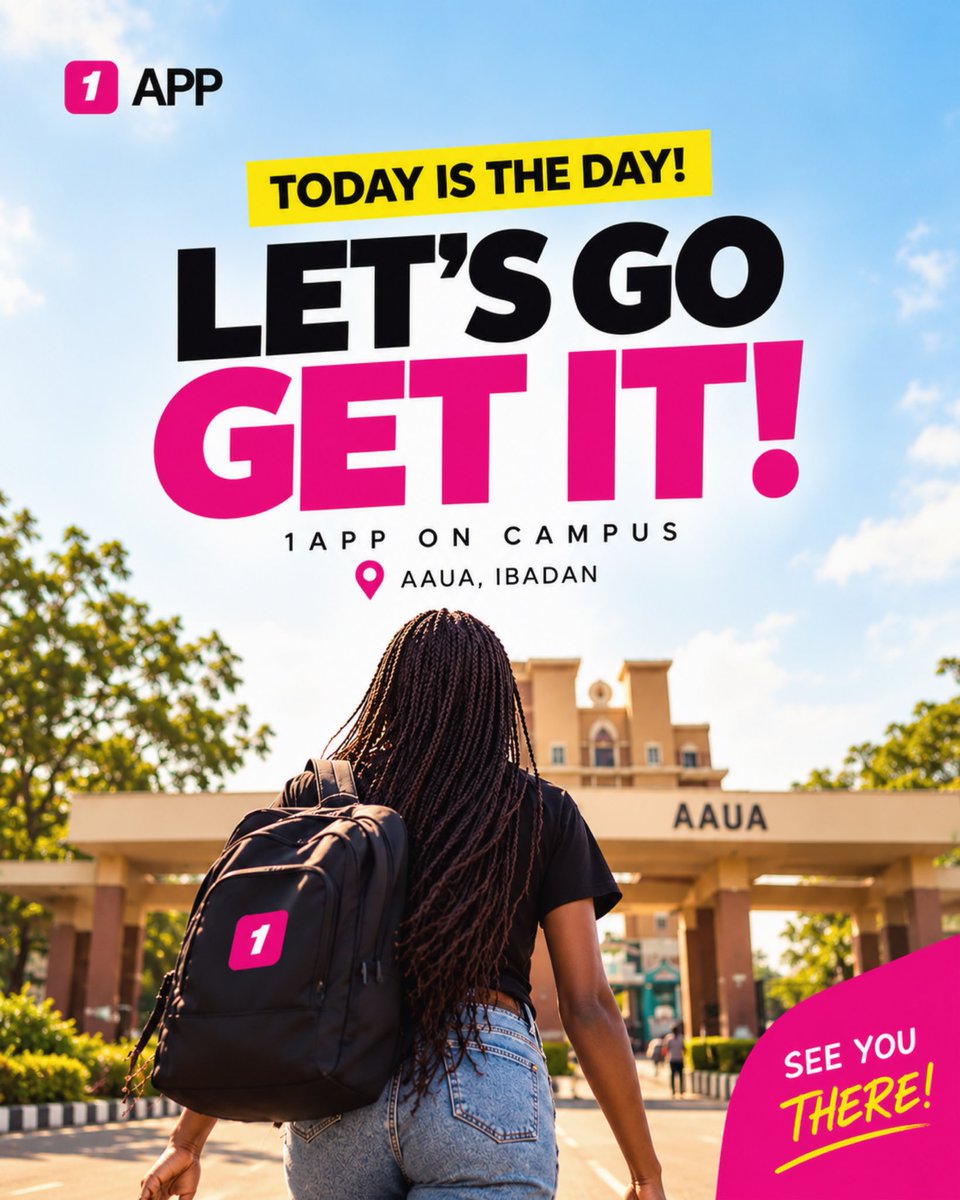 1appOnline's tweet photo. π¨ AAUA, TODAY IS THE DAY! ππ
Weβre picking ONE lucky person from the comments to receive something special today! ππ
Tag your friends, drop a comment, and you could be our lucky winner! π₯
#1AppOnCampus #LetsGoGetIt
#AAUA https://t.co/oX54hY1yhc