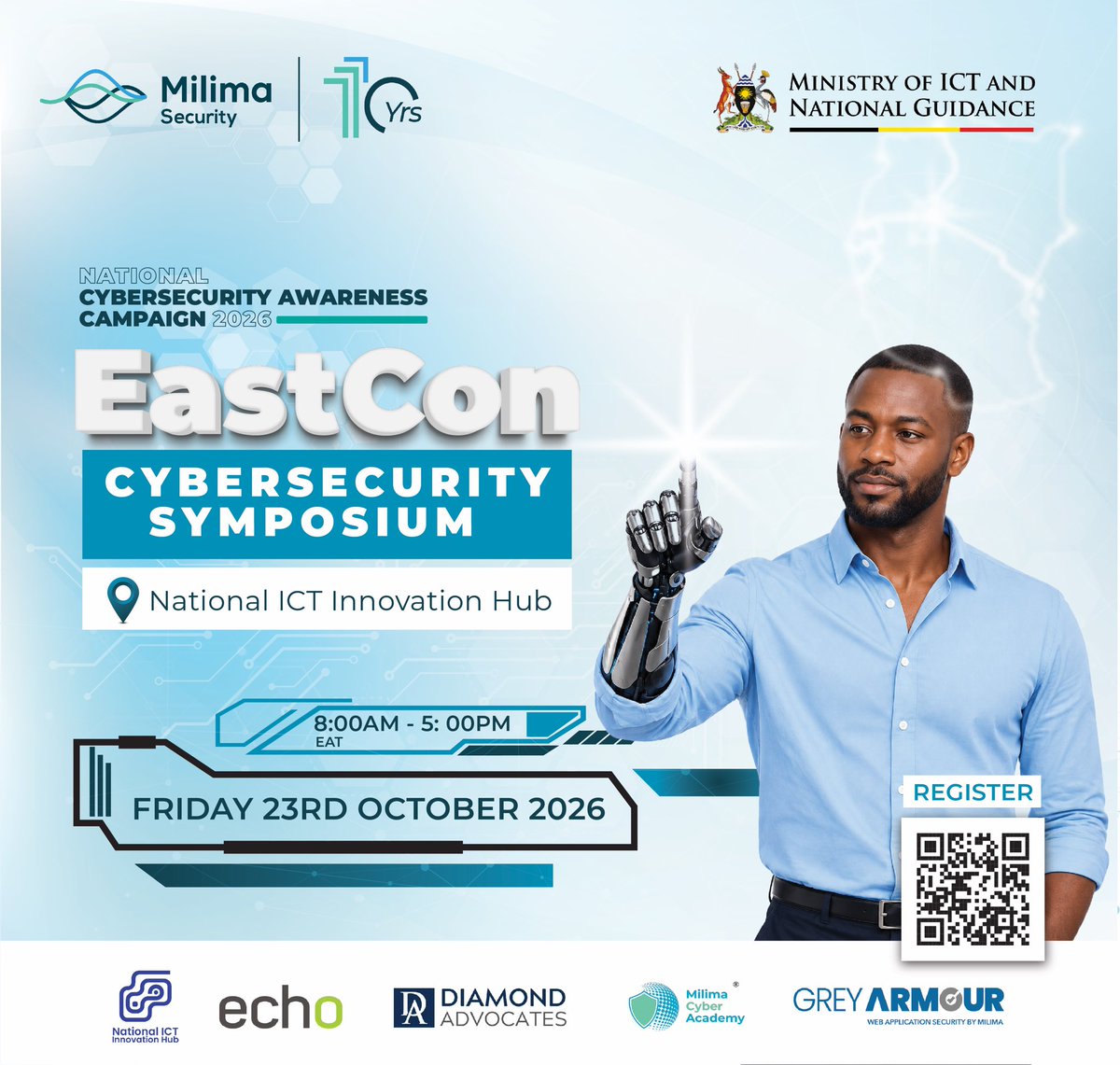 milimatechug's tweet photo. #HappeningNow: We are live at @innovationhubug for #EastCon26 and the insights are already flowing.
Join us in-person or tune in virtually via https://t.co/icLc1w75Tg and #StayLockedBeeraSmart all the way!
#CSAM2026 #CybersecurityAwarenessMonth #MilimaAt10 https://t.co/Cx4lOIhSRx