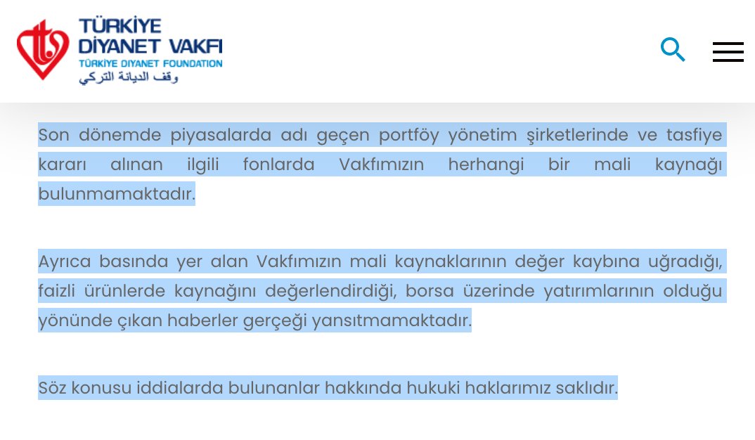 bulentmumay's tweet photo. Diyanet Vakfı'nın milyarları fona yatırdığını söylediğimizde, kendi sitelerinden 9 Ekim'de açıkça yalanlamışlardı. Takke düştü kel göründü, Diyanet Vakfı'nın tüm yöneticileri görevden alındı. (NOT: Yalanlama açıklamaları hala sitelerinde duruyor: https://t.co/fC4tDGn02Z) https://t.co/9d4uYrIN31