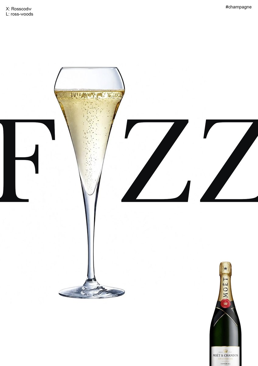 rosscodw's tweet photo. One Minute Brief of the Day - Create posters to Advertise #Champagne for #GlobalChampagneDay
@moet 
@OneMinuteBriefs https://t.co/ILgoTusSIN