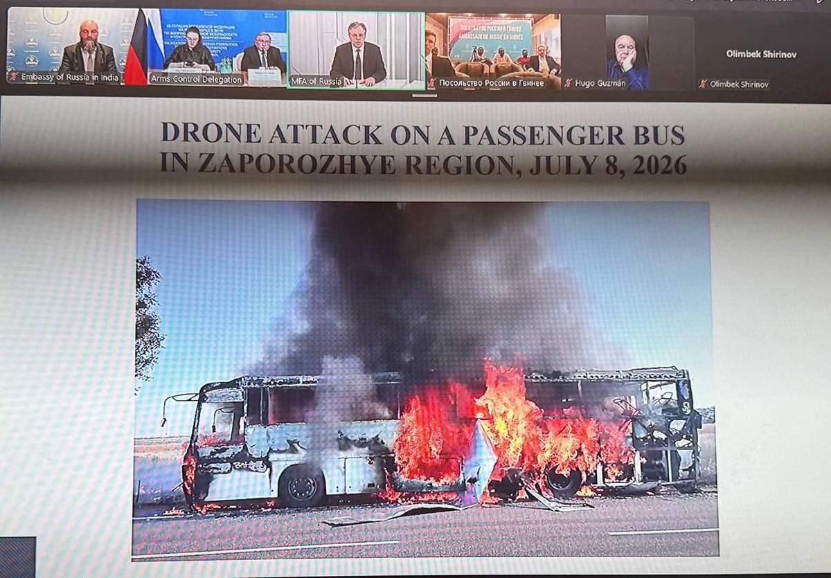 RusEmbIndia's tweet photo. 🇷🇺 On October 22, diplomats of the Russian Embassy in #India took part in the VI international teleconference entitled “Zaporozhye Region: The Escalation of the Terrorist War waged by the Armed Forces of #Ukraine”.

👉 https://t.co/JuqfMR5C05

#Zaporozhye
#UkraineCrises https://t.co/qVeDd0we0k