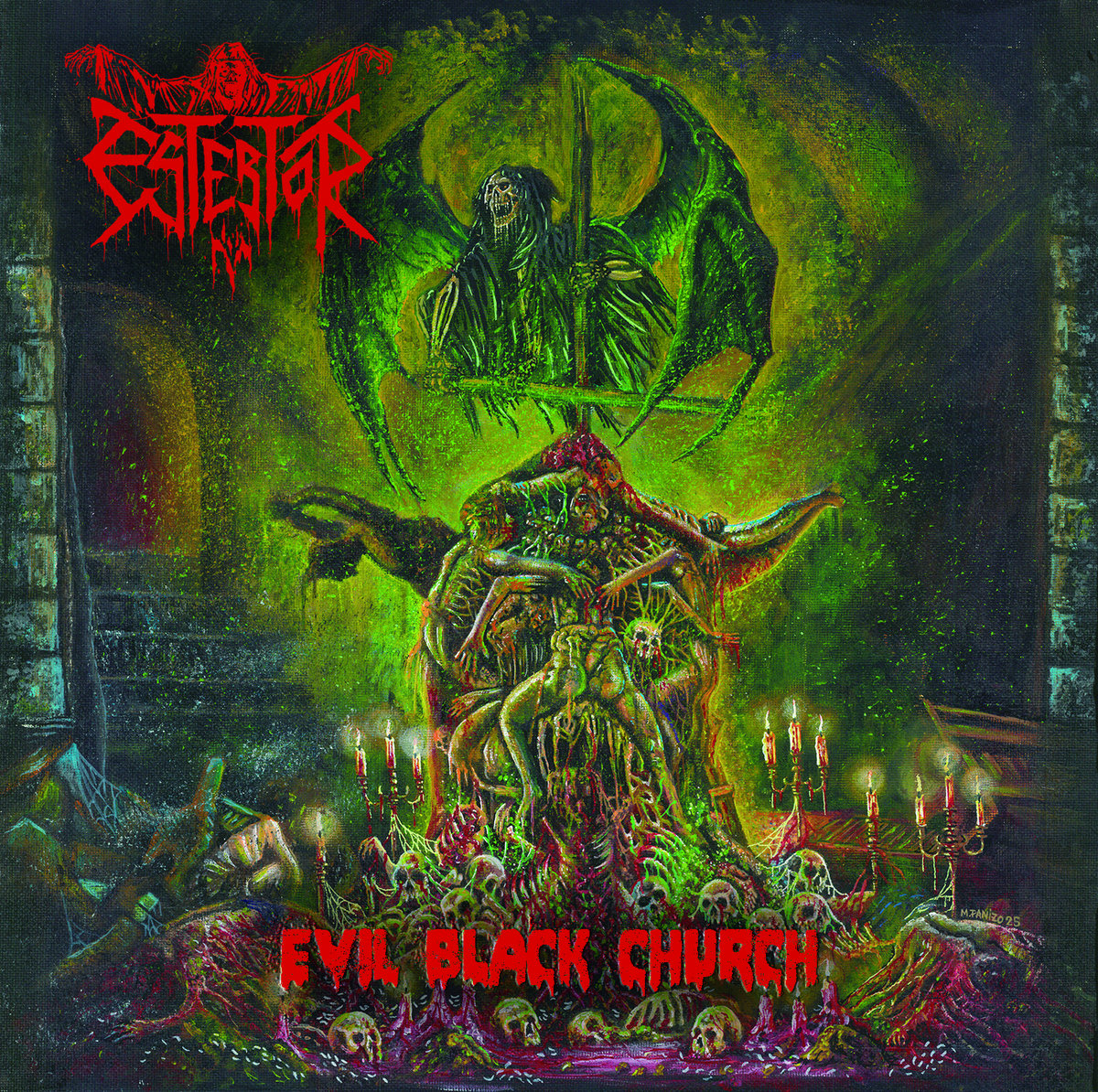 eksperiment's tweet photo. Italian horror meets extreme metal.

Barcelona's Estertor revisit the cinematic nightmares of Fulci, Bava and Soavi on their new album Evil Black Church.

Read: https://t.co/xnijldJIgm

#Estertor #ItalianHorror #ThrashMetal #DeathMetal https://t.co/yX4bxStwtg