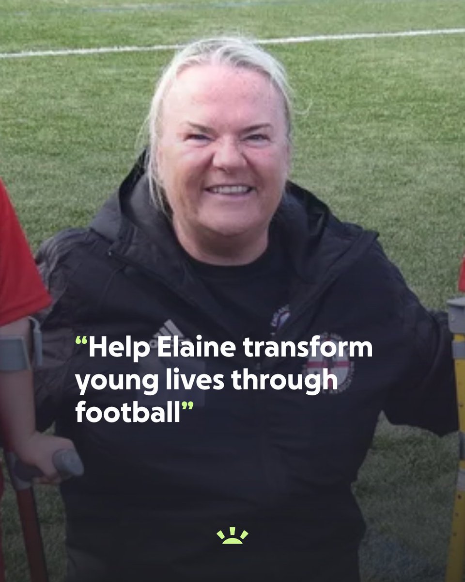 GoFundMeUK's tweet photo. Pride of Britain winner Elaine Oakey is the driving force behind England's junior amputee football programme. You can donate here to help cover the costs of running the training camps for all of 2027.

https://t.co/GSa97YZFJ0 https://t.co/Khn5sO3tsD